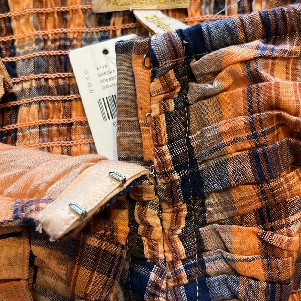 NWT Anthro Ruffled Plaid Corset Sleeveless Top Medium - Picture 9 of 16